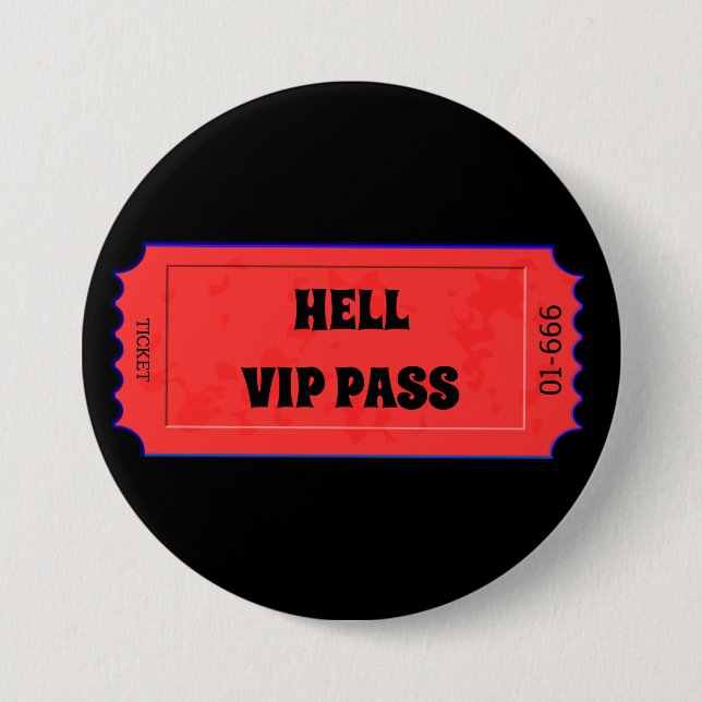 Red ticket to hell  Button (Front)