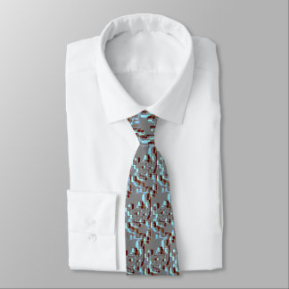 "Red Tide" Geometric Art Tie