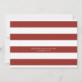 Red Tide | Lobster Bake Birthday | Red Stripes Invitation (Back)