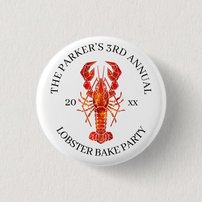 Red Tide | Lobster Bake Button (Front)