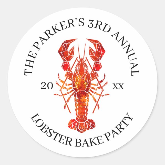 Red Tide | Lobster Bake Classic Round Sticker (Front)