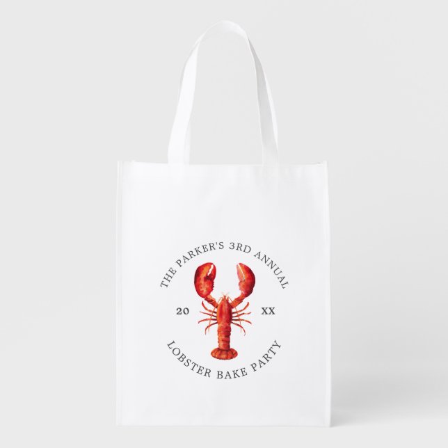 Red Tide | Lobster Bake Grocery Bag (Front)
