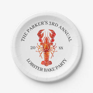 Red Tide Lobster Bake Paper Plates