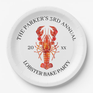 Red Tide Lobster Bake Paper Plates