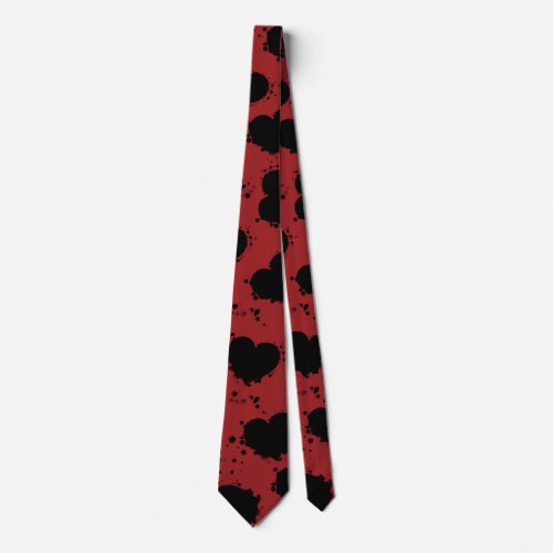 Red Tie Black emo Hearts