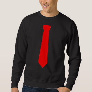 Red Tie Black Fun Novelty Mens Sweatshirt