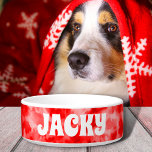 Red Tie Dye Personalized Dog or Cat Name Bowl<br><div class="desc">Add a pop of color to your pet’s mealtime with this Red Tie Dye Personalized Pet Bowl! Custom printed with your dog or cat’s name, this bold and fun dish is perfect for food or water. Designed with a trendy red tie-dye pattern, it’s ideal for stylish pet parents who love...</div>