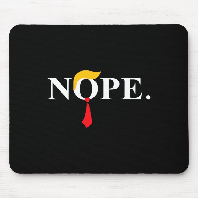 Red Tie Trump Wig Funny Anti Trump Gift  Mouse Pad (Front)