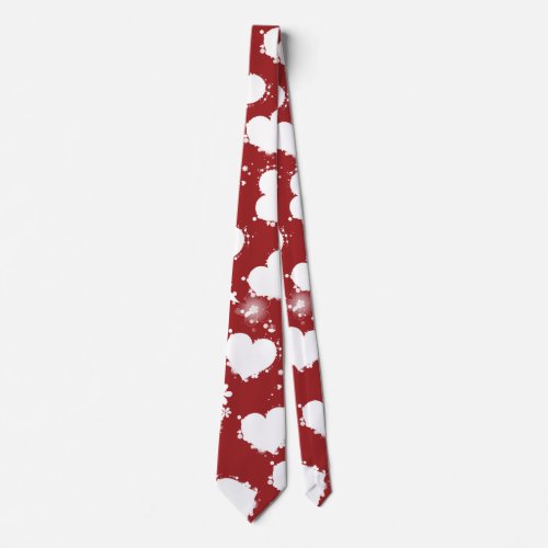 Red Tie White emo Hearts