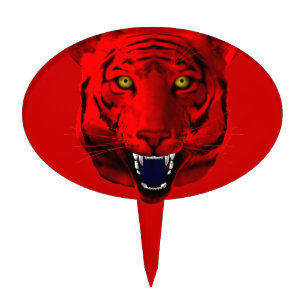 Red Tiger Cake Topper
