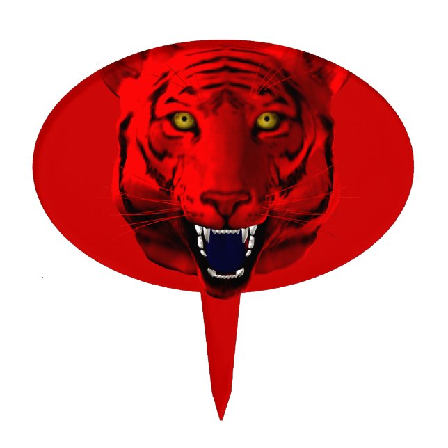 Red Tiger Cake Topper (Front)