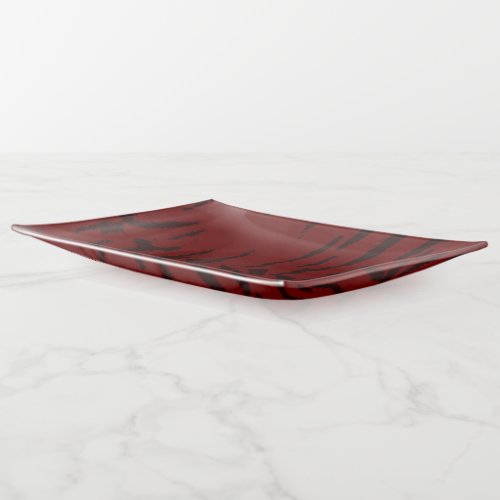 Red Tiger Digital Print Trinket Tray