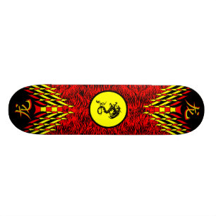 Red Tiger Dragon Skateboard Deck