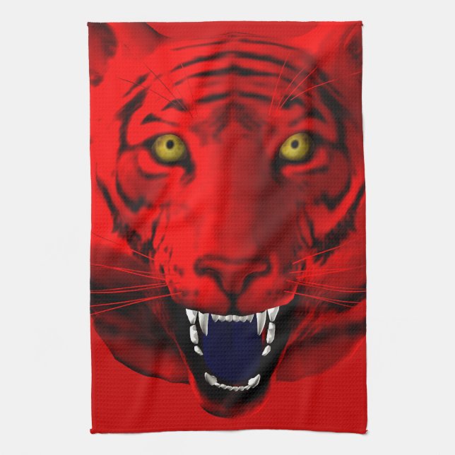 Red Tiger Kitchen Towel (Vertical)
