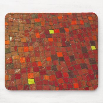 Red Tile Abstract - Mousepad by DonnaGrayson at Zazzle