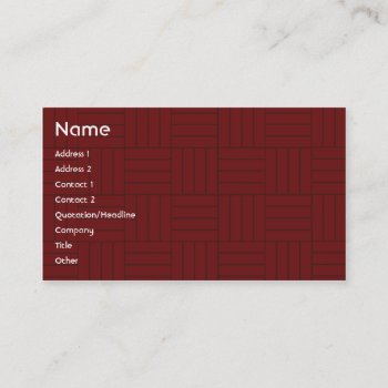 Red Tile - Business Business Card by ZazzleProfileCards at Zazzle