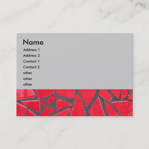 Customizable red tile business cards