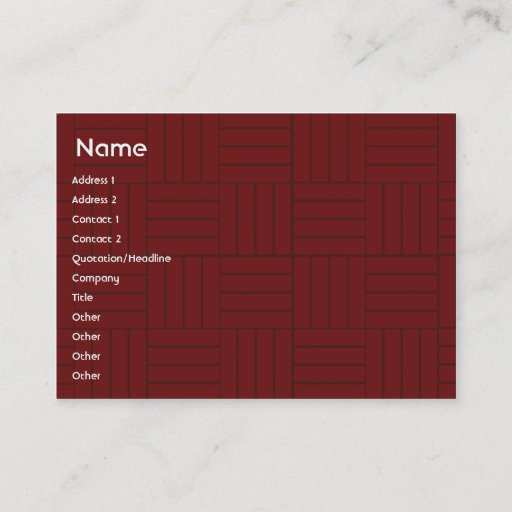 Customizable Red Tile - Chubby Business Card Templates