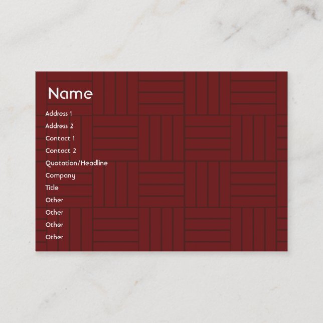 Red Tile - Chubby Business Card (Front)