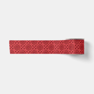red tile medallions ribbon