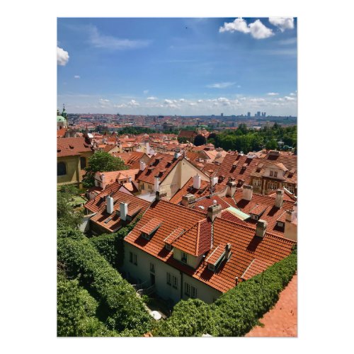 Red Tile Rooftops in Prague Czech Republic Photo Print
