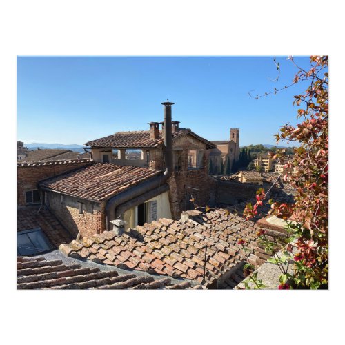 Red Tile Rooftops in Siena Italy Photo Print