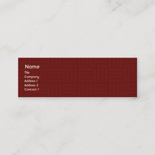 Customizable Red Tile - Skinny Business Cards