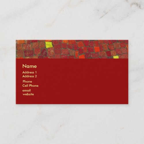 red tiles business card