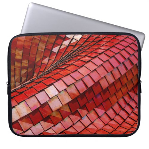 Red tiles illustration laptop sleeve