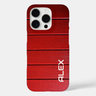 Red Timber Horizontal Pattern  iPhone 16 Pro Case