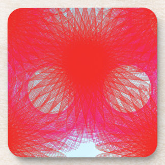 red tinkering beverage coaster