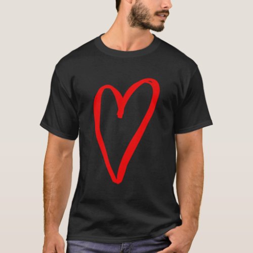 Red Tiny Heart Pocket ValentineS Day Love T_Shirt