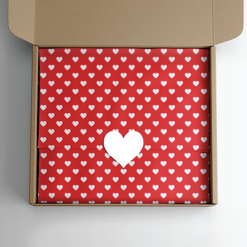 Red Tiny Hearts Pattern Tissue Paper