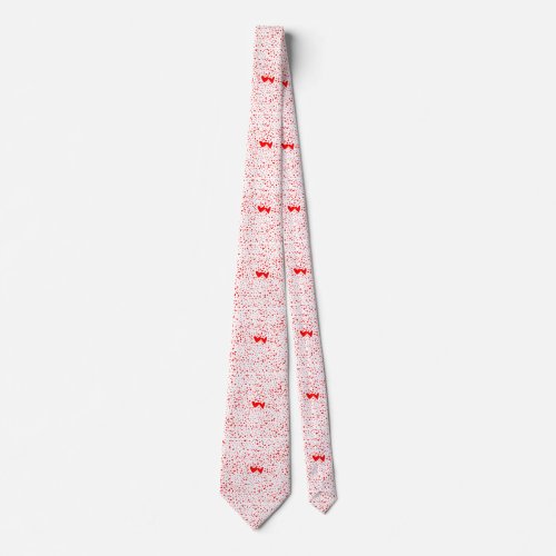 Red Tiny Love Hearts Background Neck Tie