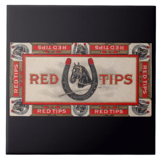 Red Tips cigar label Ceramic Tile