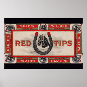 Red Tips cigar label Poster