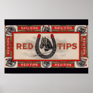 Red Tips cigar label Poster