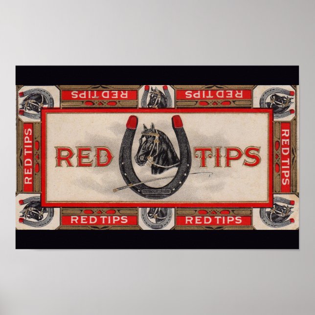 Red Tips cigar label Poster (Front)