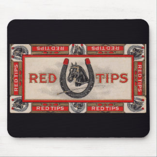 Red Tips cigar label print Mouse Pad