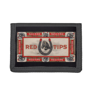 Red Tips cigar label print Tri-fold Wallet