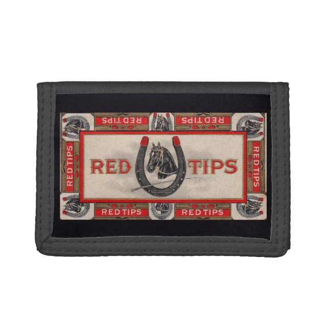 Red Tips cigar label print Trifold Wallet (Front)