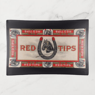 Red Tips cigar label Trinket Tray