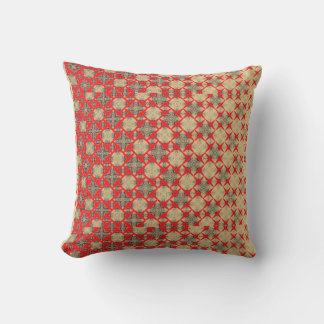 Red to Beige Throw Pillow
