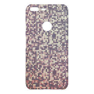 Red to brown, tile or small squares type pixeled uncommon google pixel XL case