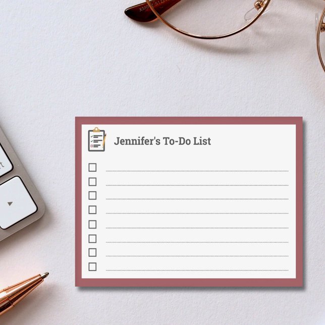 Red To-Do List with Clipboard and Pen  Post-it Notes (Red To-Do List with Clipboard and Pen Post-it Notes)