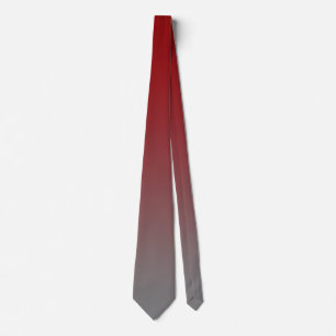Red to Gray Gradient Necktie Elegant Modern Ombre