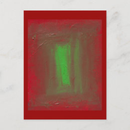 Red to Green Josef Albers Homage Postcard