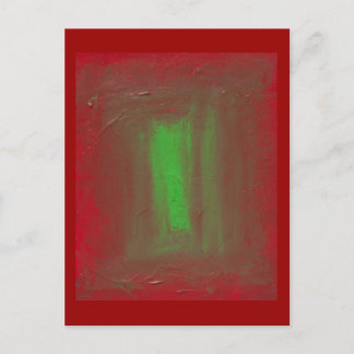 Red to Green Josef Albers Homage Postcard