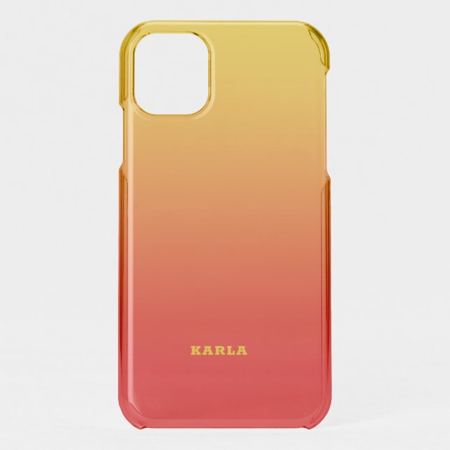 Red to yellow ombre uncommon iPhone case (Back)