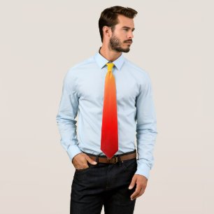 Red to Yellow Sunset Gradient Neck Tie